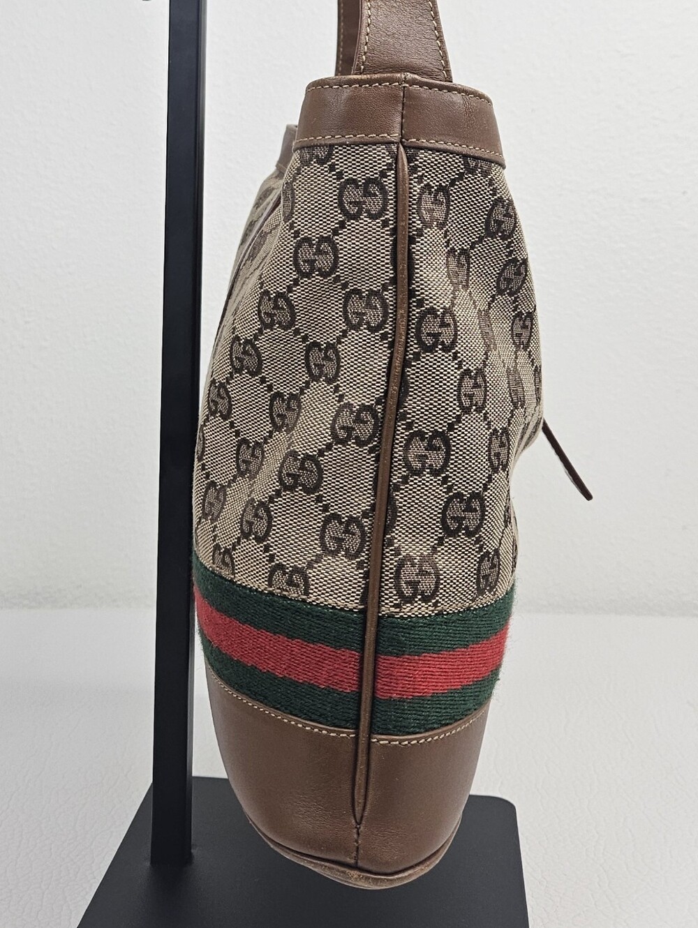 Authentic Gucci • Limited Edition #1160 • Sherry Line • GG Monogram • Stripe - Picture 5 of 14
